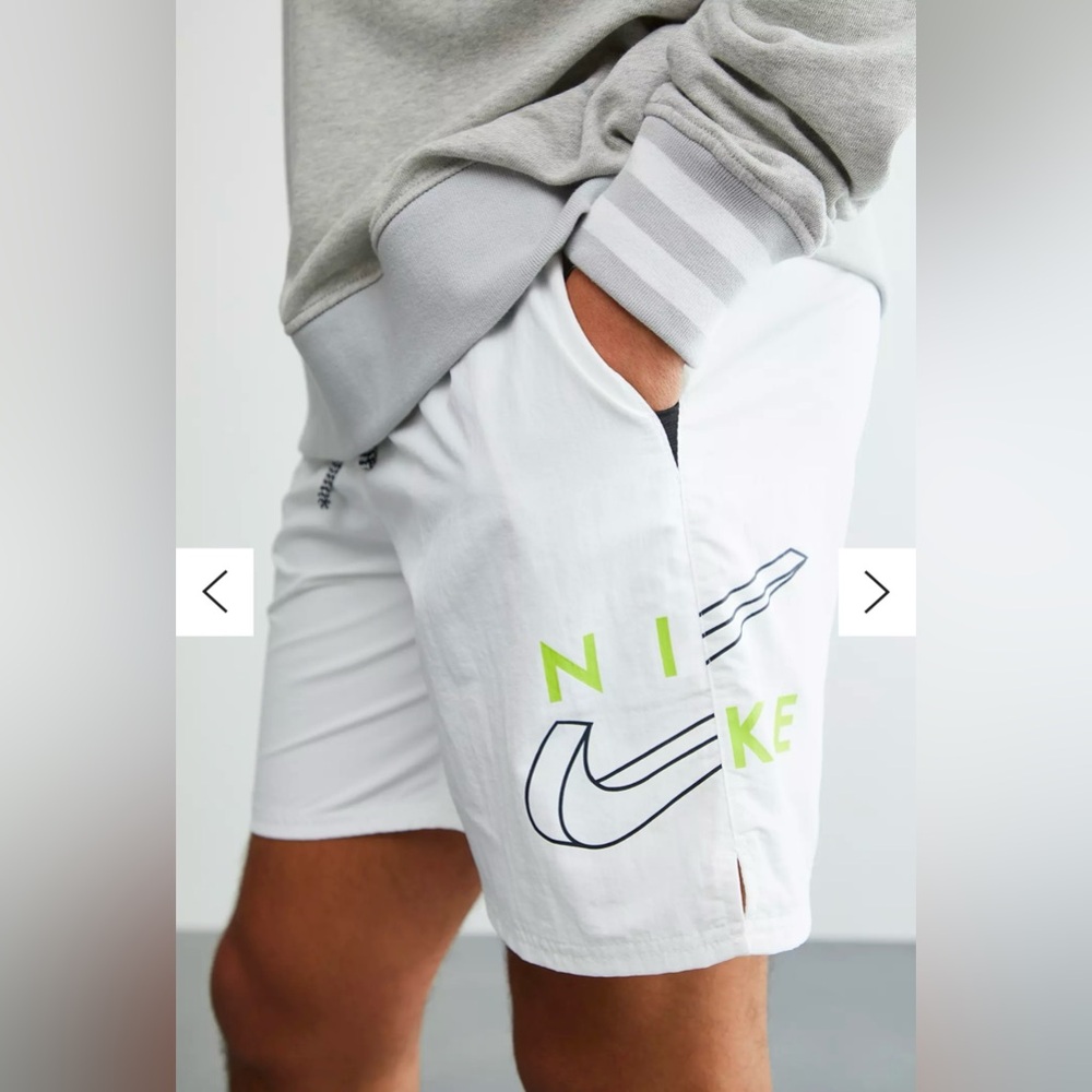 Nike Split‎ Logo Icon 7 JDI Fade Volley Shorts White Sz XXL Summer Sporty Preppy - Picture 13 of 15